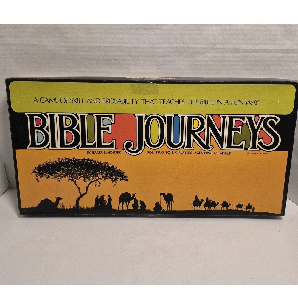 RARE VNTG 1981 Bible Journeys Board Game Barry Nolder Complete Minus 1 Card